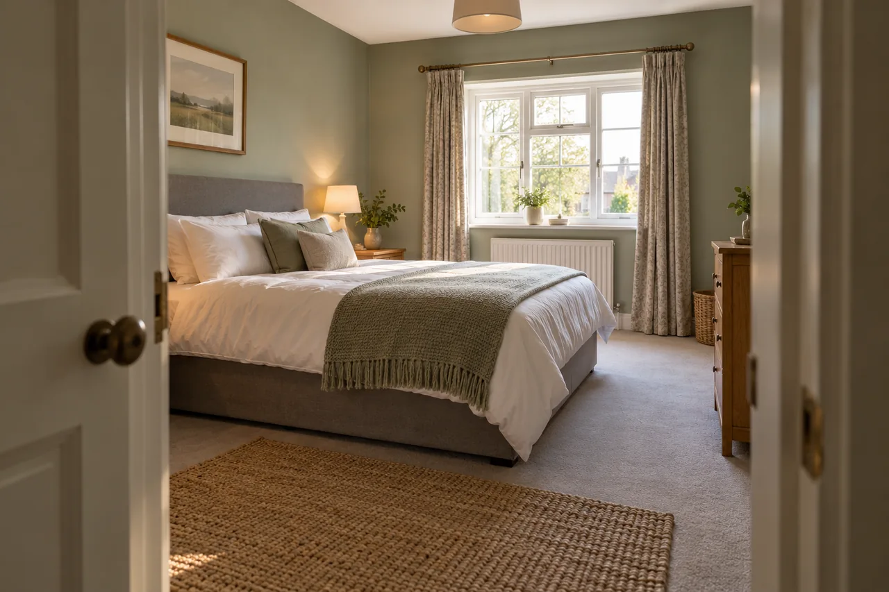 Illustrative property area relevant to bed bug heat treatment