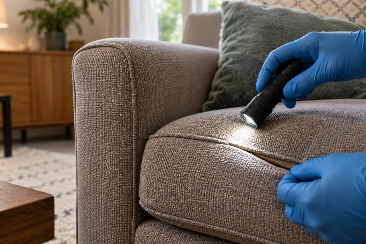 Illustrative inspection detail for flea treatment