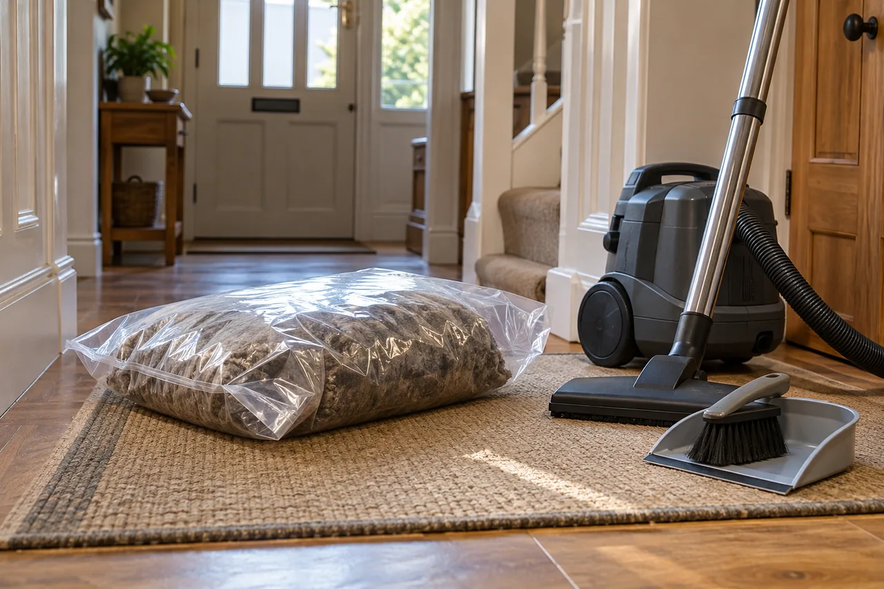 Illustrative preparation or equipment for flea treatment